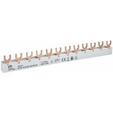 Шина живлення IZ 10/L1L2L3N-L1NL2NL3N (10мм2, 3P+N, 0.21м, Fork, 12mod.)