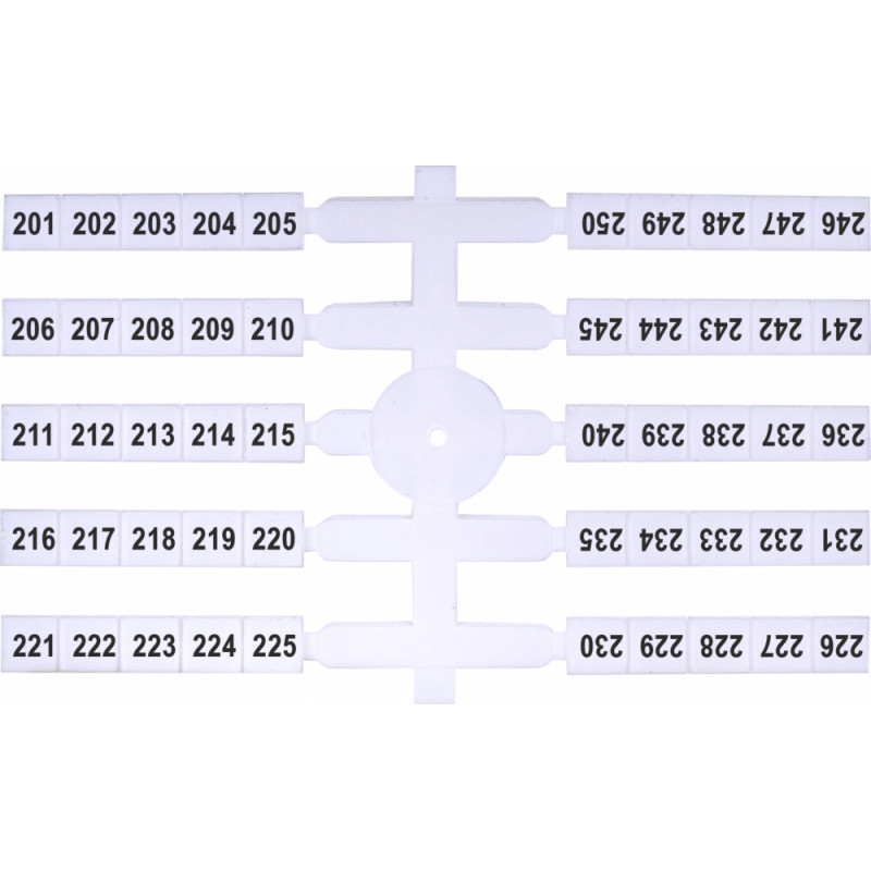 Марковальна табличка EO3 (201-250) паковання 200 шт