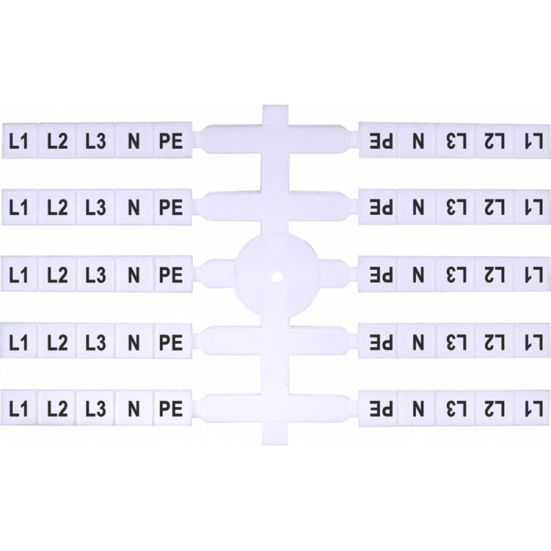 Марковальна табличка (200шт.) EO3 (L1,L2,L3,N,PE)