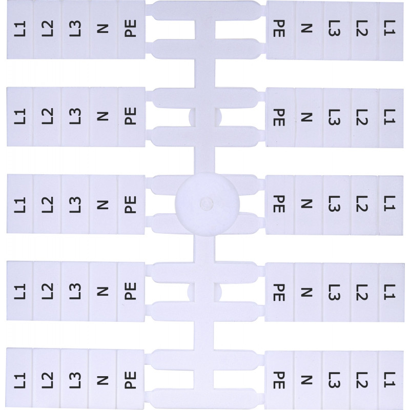 Марковальна табличка (200шт.) EO4 (L1,L2,L3,N,PE)
