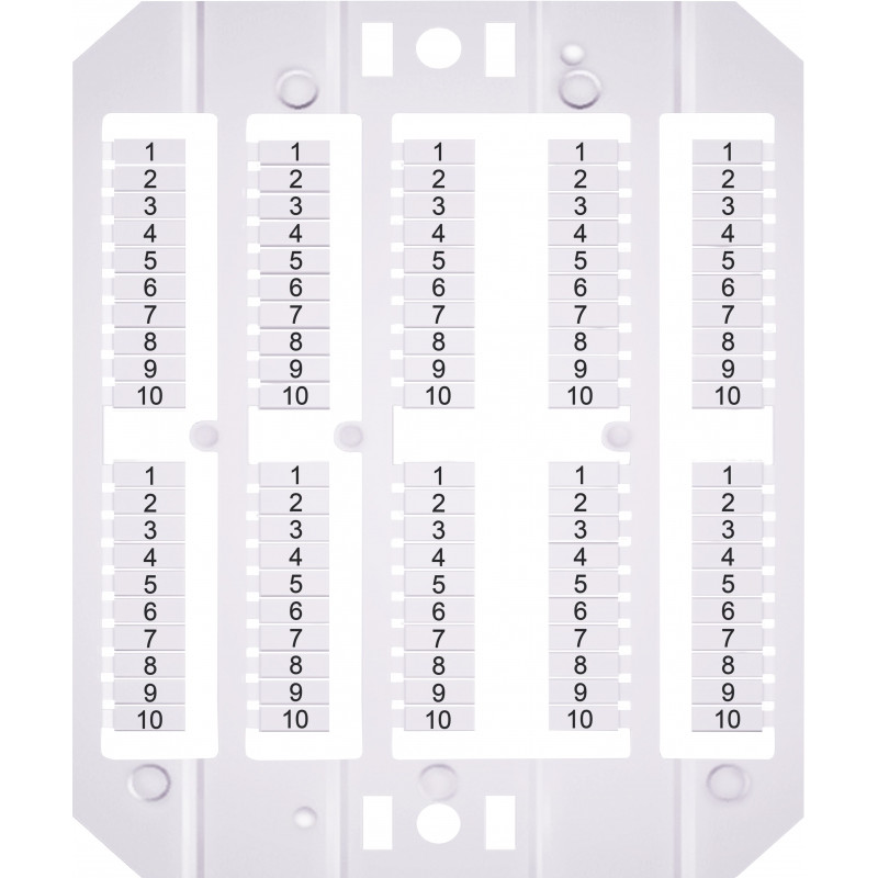 Марковання клем ESP-SHZ/1/1_10 (1-10, для пружин. клем, 1,5 мм2) (100шт)