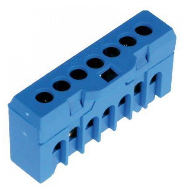 Клемник ESC-QBLOK7001 (синій, 10/16 мм2, 7 підключ.)