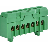 Клемник ESC-QBLOK7002 (зелений, 10/16 мм2, 7 підключ.)