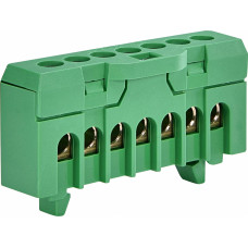 Клемник ESC-QBLOK7002 (зелений, 10/16 мм2, 7 підключ.)