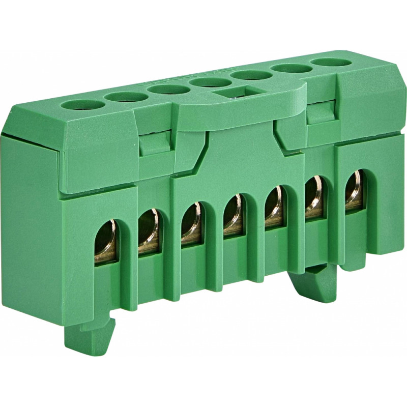 Клемник ESC-QBLOK7002 (зелений, 10/16 мм2, 7 підключ.)