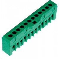 Клемник ESC-QBLOK7202 (зелений, 10/16 мм2, 12 підключ.)