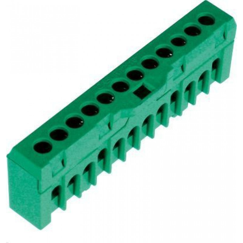 Клемник ESC-QBLOK7202 (зелений, 10/16 мм2, 12 підключ.)