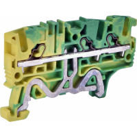 Клема пружинна заземлювальна ESH-EFCE.2/1+2 (2,5 мм2, жовто-зел., 1вх.+2вих., push-in)