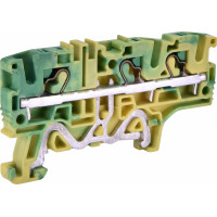 Клема пружинна заземлювальна ESH-EFCE.4/1+2 (4 мм2, жовто-зел., 1вх.+2вих., push-in)