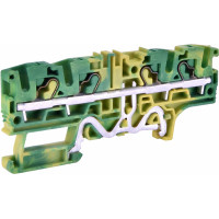 Клема пружинна заземлювальна ESH-EFCE.4/2+2 (4 мм2, жовто-зел., 2вх.+2вих., push-in)