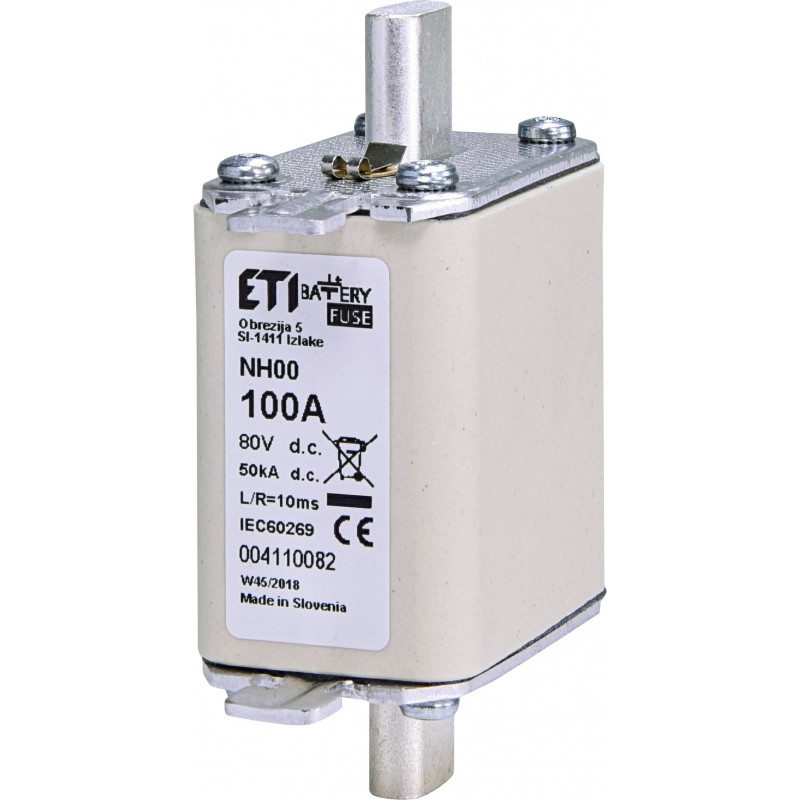 Запобіжник NH-00 Battery 100A 80V DC