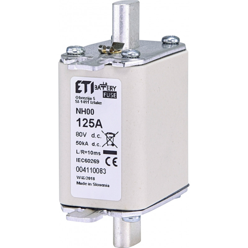 Запобіжник NH-00 Battery 125A 80V DC