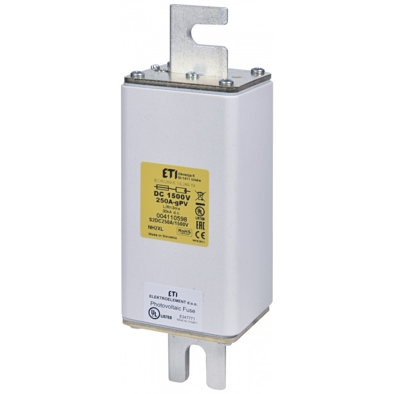 Запобіжник NH-2XL gPV 250A 1500V DC (L/R=2ms)