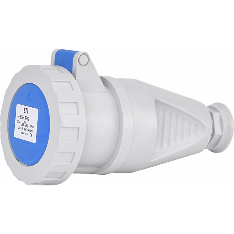 Розетка кабельна (силовий роз'єм) ESH-3232 IP67 (32A, 230V, 2P+PE)