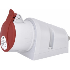 Розетка настінна (силовий роз'єм) EZ-1653 IP44 (16A, 400V, 3P+N+PE)