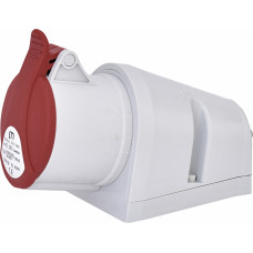 Розетка настінна (силовий роз'єм) EZ-3253 IP44 (32A, 400V, 3P+N+PE)