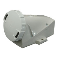 Розетка настінна (силовий роз'єм) EZH-6343 IP67 (63A, 400V, 3P+PE)
