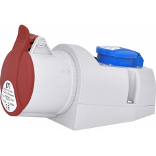 Розетка комбінована (силовий роз'єм) EZCZ-S-3253 IP44 (32A, 400V/230V, 3P+N+PE / EE 16S Schuko)