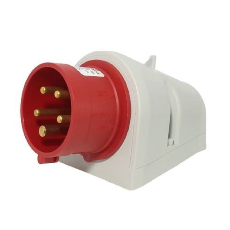 Вилка настінна (силовий роз'єм) EP-1653 IP44 (16A, 400V, 3P+N+PE)