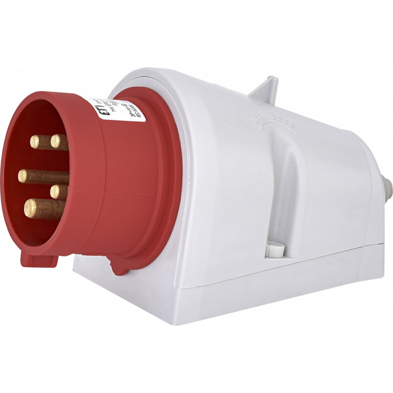 Вилка настінна з реверсом фаз (силовий роз'єм) EPO-3253 IP44 (32A, 400V, 3P+N+PE)