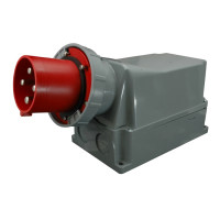 Вилка настінна (силовий роз'єм) EPH-12543 IP67 (125A, 400V, 3P+PE)