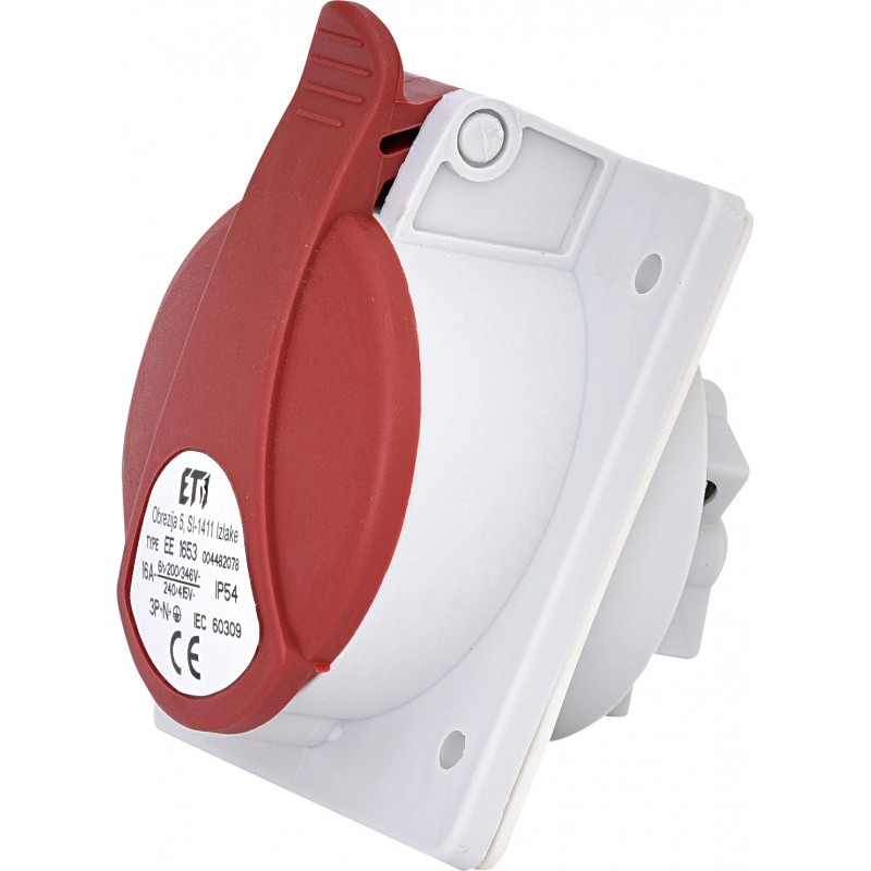 Розетка вбудована (силовий роз'єм) EE-1653 IP54 (16A, 400V, 3P+N+PE)