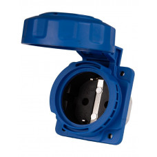 Розетка вбудована (силовий роз'єм) EEH-16S IP67 (16A, 250V, Schuko)