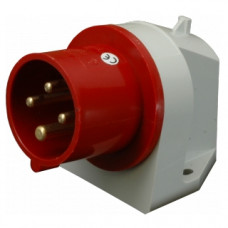 Вилка вбудована кутова (силовий роз'єм) ER-1643 IP44 (16A, 400V, 3P+PE)
