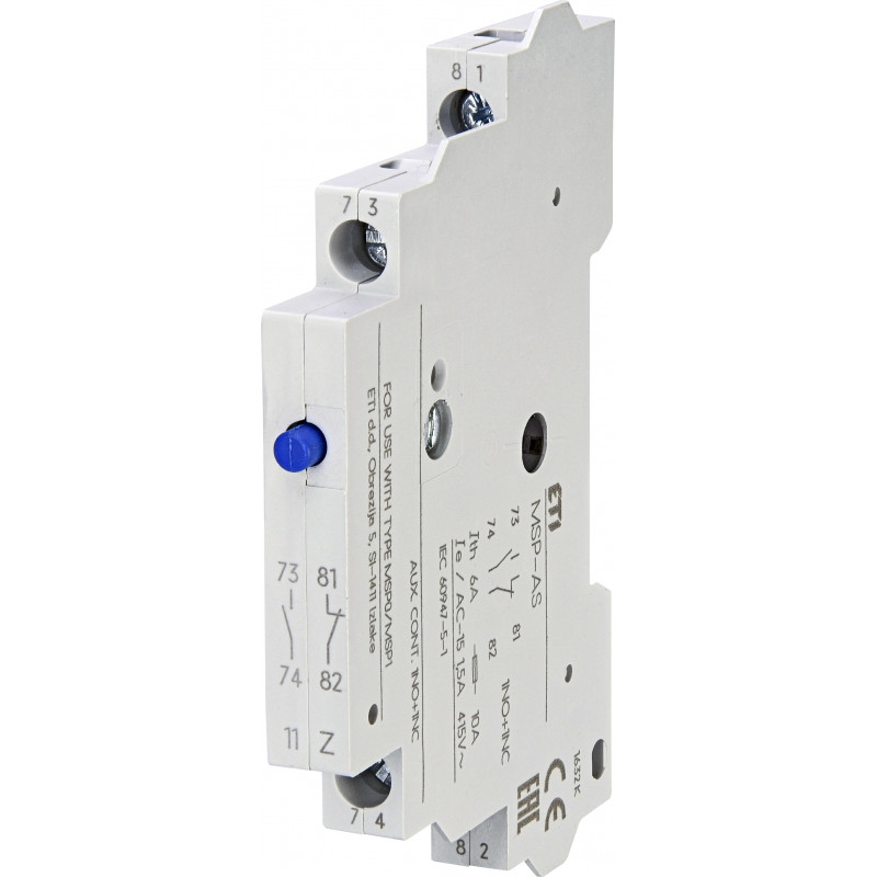Блок-контакт (аварійні) MSP-AS (1NO+1NC, 3А 230V)