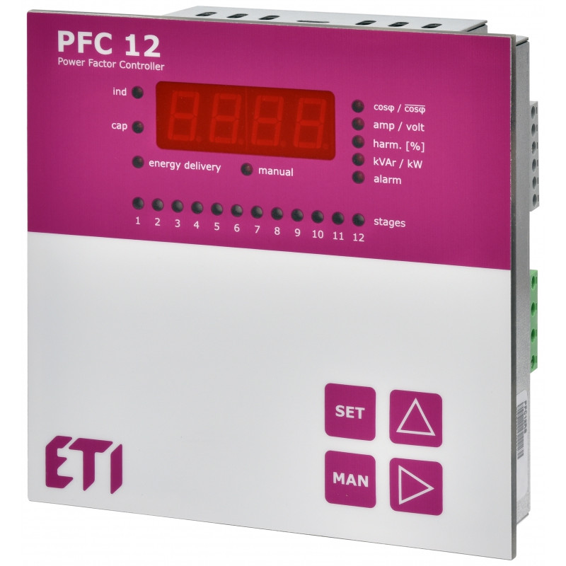 Регулятор реактивної потужності PFC 12 RS (12 ступенів, 144х144)