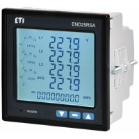Аналізатор мережі END25-RSA (96x96мм, RS-485, 2 вихідн. контакти)
