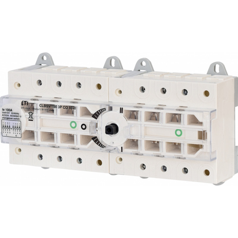 Перемикач навантаження CLBSV CO "I-0-II" 100 3P (без рукоятки, 100A, "1-0-2")