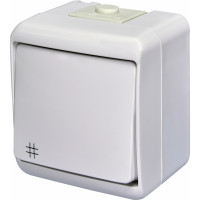 Вимикач "перехресний" VHE-6 (білий, IP54)