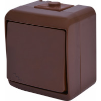 Вимикач "сходовий" VHE-3-KR (коричневий, IP54)