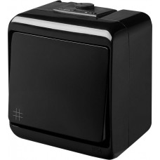 Вимикач "перехресний" VHE-6-BL (чорний, IP54)