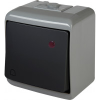 Кнопка "дзвоник" із підсвічуванням VHE-4L-SRG (чорна, IP54)