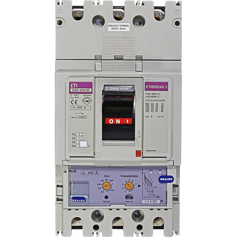 Авт. вимикач EB2 400/3E 400A (50kA, (0.4-1)In/обираєма) 3P