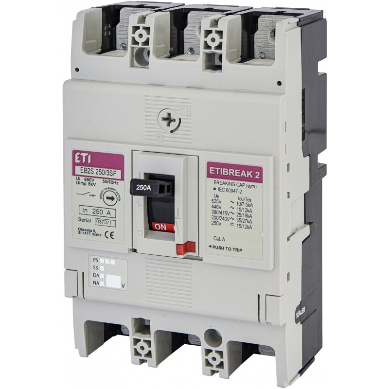Авт. вимикач EB2S 250/3SF 250A (25kA, фікс./фікс.) 3P