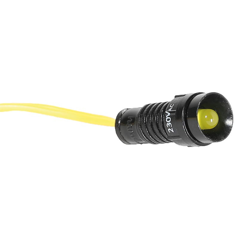 Лампа сигнальна LS LED 5 Y 230 (5мм, 230V AC, жовта)