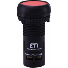 Кнопка моноблочна заглиблена ECF-10-R (1NO, червона)