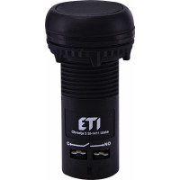Кнопка моноблочна заглиблена ECF-10-C (1NO, чорна)