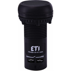 Кнопка моноблочна заглиблена ECF-10-C (1NO, чорна)