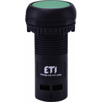 Кнопка моноблочна заглиблена ECF-01-G (1NC, зелена)