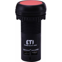 Кнопка моноблочна заглиблена ECF-11-R (1NO+1NC, червона)
