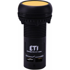 Кнопка моноблочна заглиблена ECF-11-Y (1NO+1NC, жовта)