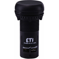 Кнопка моноблочна заглиблена ECF-11-C (1NO+1NC, чорна)
