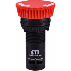Кнопка моноблочна грибок ECM-T10-R (відключення поворотом, 1NO, червона)