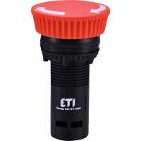 Кнопка моноблочна грибок ECM-T01-R (відключення поворотом, 1NC, червона)