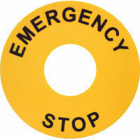 Кільце EALP з написом "Emergency/Stop" (d=22/60мм)