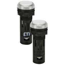 Лампа сигнальна LED матова ECLI-16-024C-W 24V AC/DC (Ø16мм, біла)
